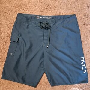 RVCA Men's Blue Swim Shorts